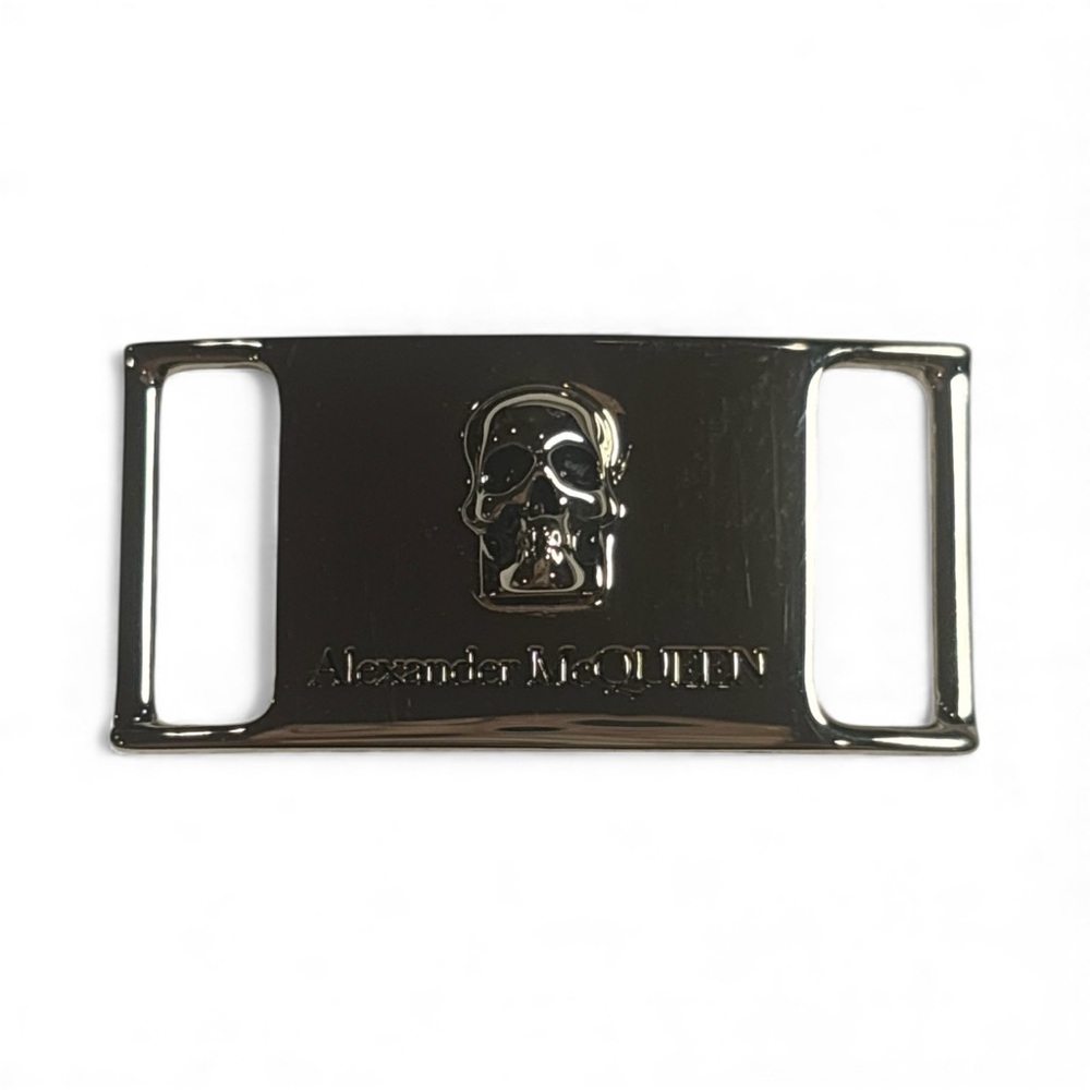 Alexander McQueen Skull Shoe Plate NWT Metallic Skull Toe Plate, Designer